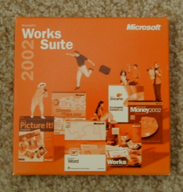 Vintage Microsoft Works Suite 2002 Excellent Condition!