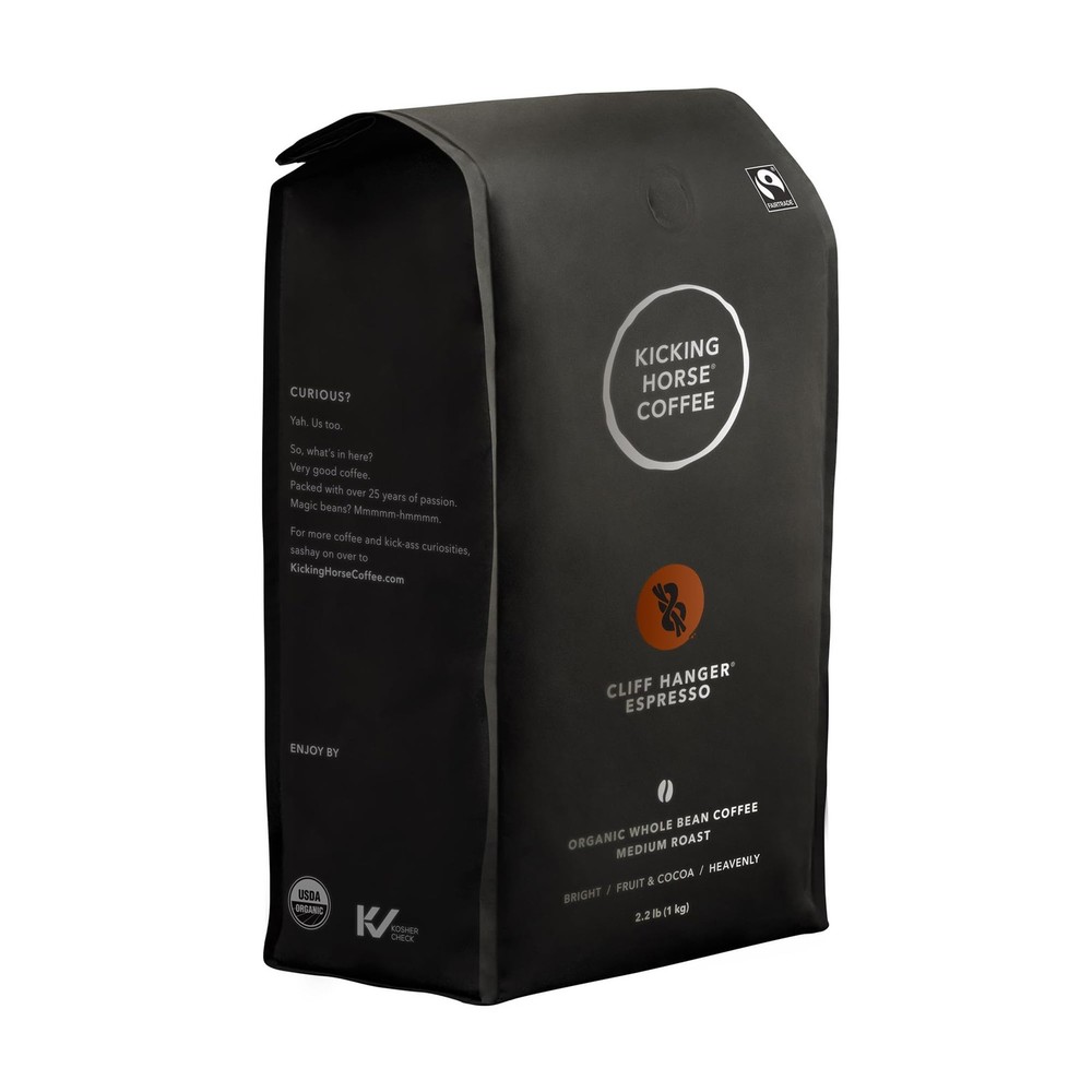 Coffee, Cliff Hanger Espresso, Medium Roast, Whole Bean, 2.2 Pound  Certified...