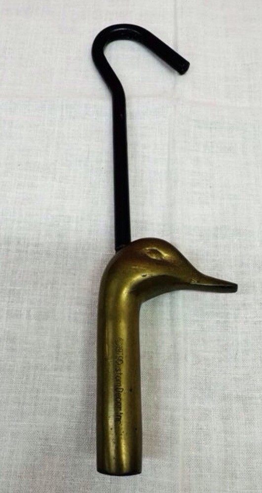 Brass Duck Head Flue Damper Pull Hook 9"