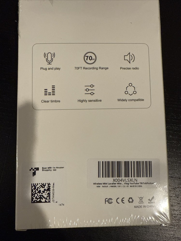 Wireless Microphone Set w/ Charging Case, Noise Canceling