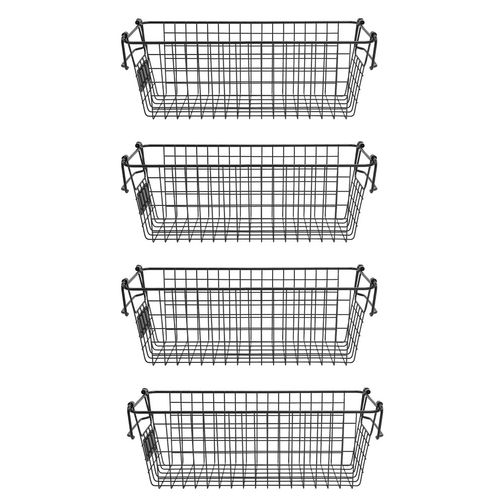 4 Pcs Stackable Storage Baskets, Storage Baskets, Vegetable Storage Baskets