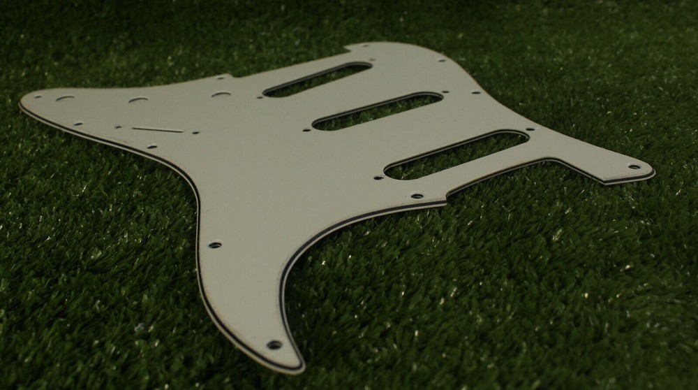 Voodoo Pickguard Reverse Bridge Pickup Fits Jimi Hendrix Strat - Parchment
