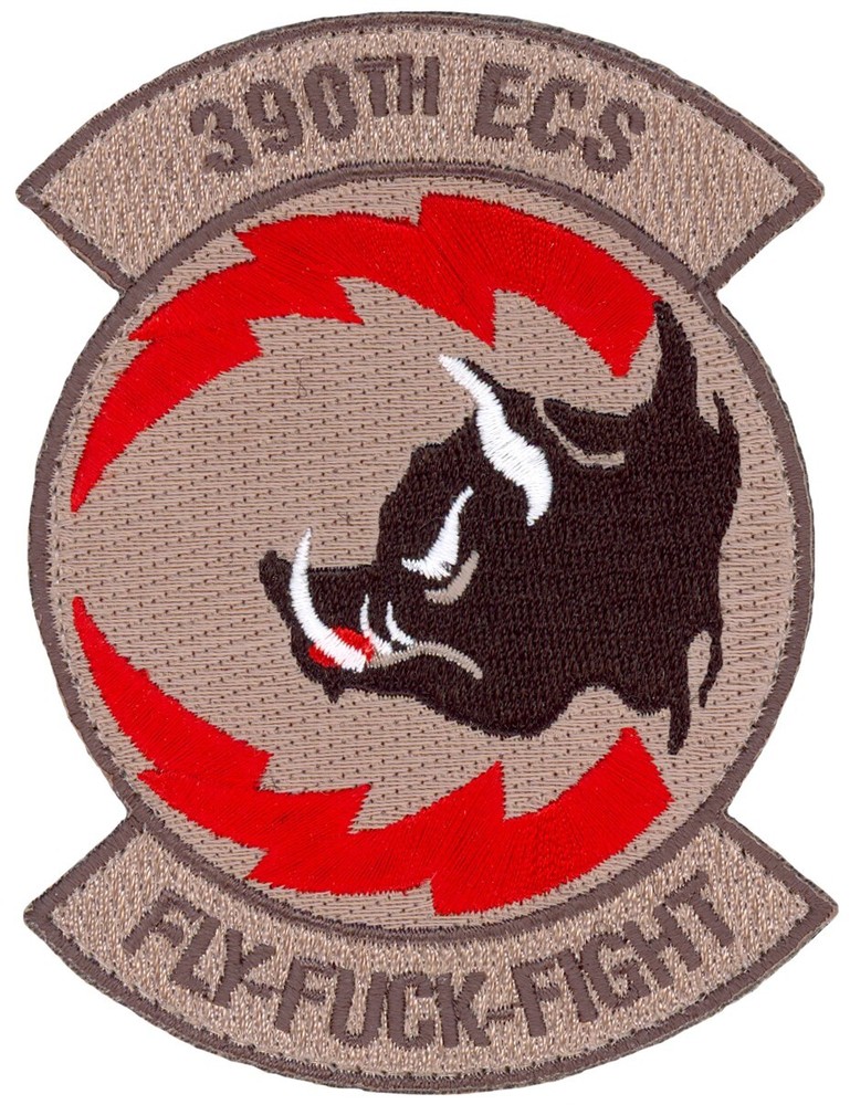 USAF  390th ELECTRONIC WARFARE SQUADRON PATCH - RED