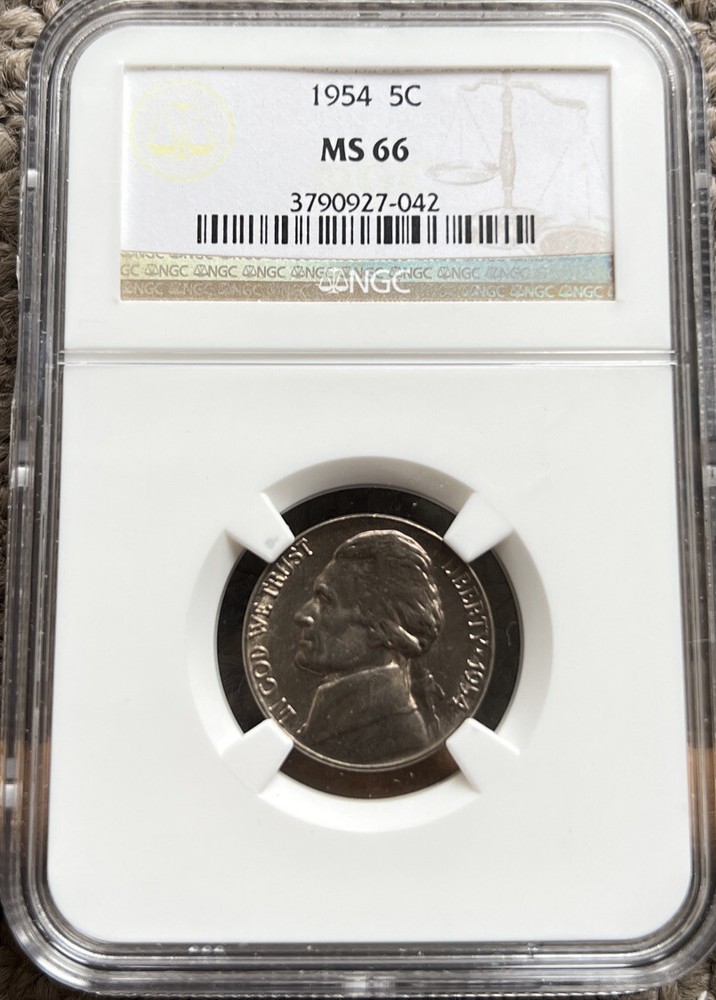 1954 Jefferson Nickel NGC MS 66