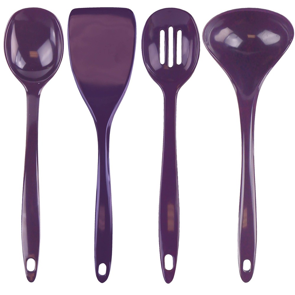Calypso Basics by Reston Lloyd Melamine Utensil Set, 4-Piece, Plum 4pc,
