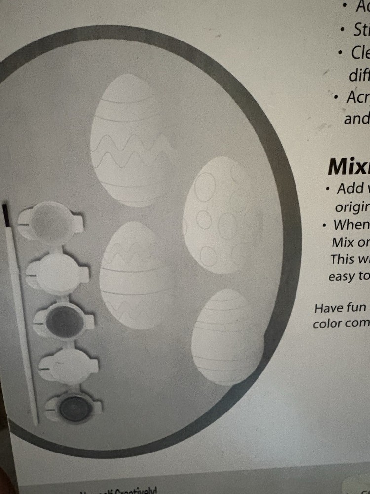 NEW Vtg Paintable Plaster Easter Magnets Kit Eggs