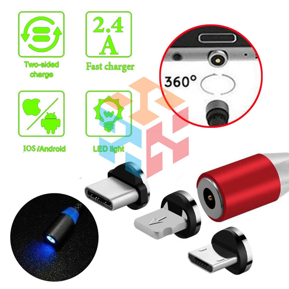 3 in 1 Fast USB Charging Cable Universal Multi Function Cell Phone Charger Cord