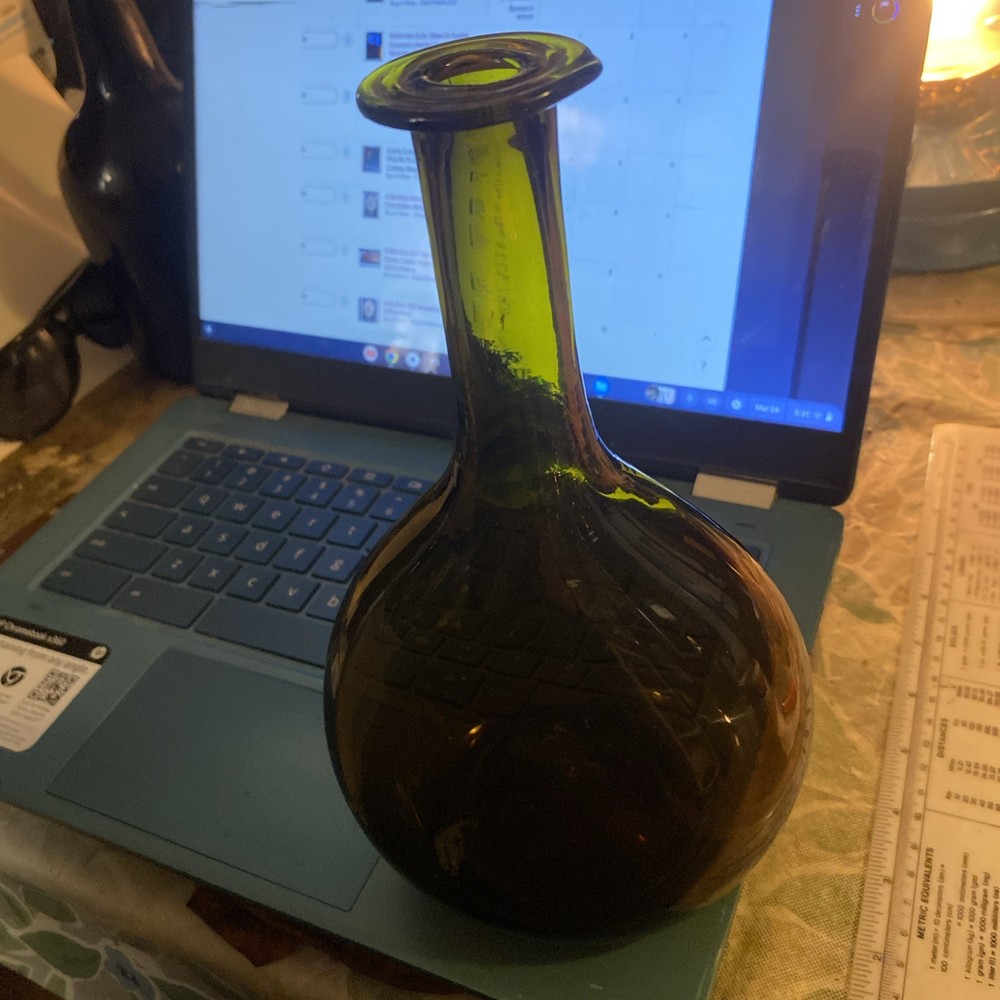 9 Inch BLENKO Bottle Blown Pontil  1936-1966?