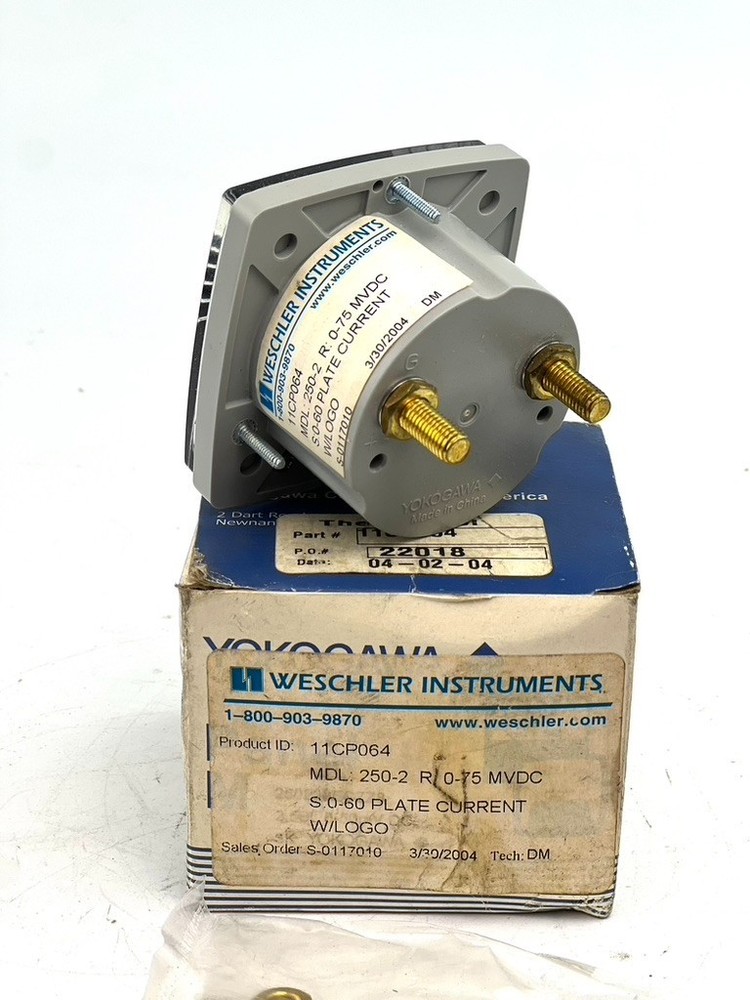 Yokogawa Panel Meter 0-60 Plate Current Thermatool 11CP064 —NEW