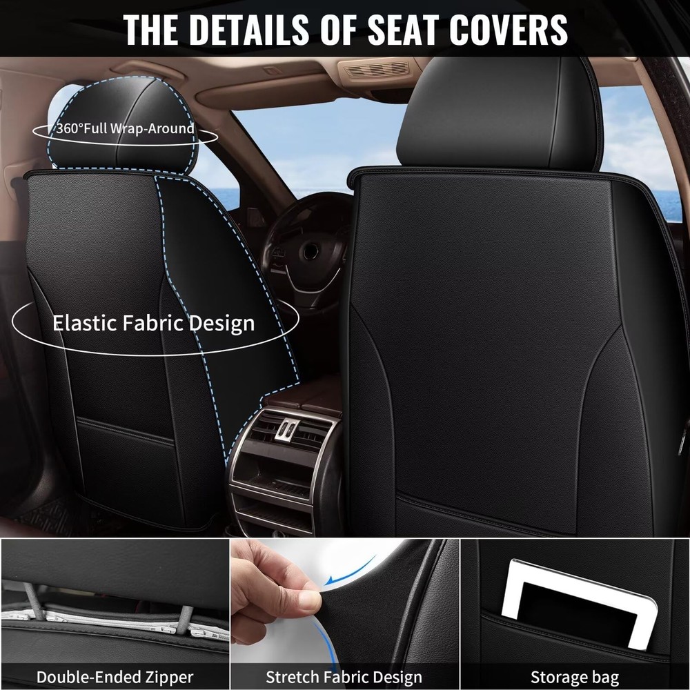 Mitsubishi Eclipse Cross 2018-2026 Front Seat Covers Leather Waterproof Black