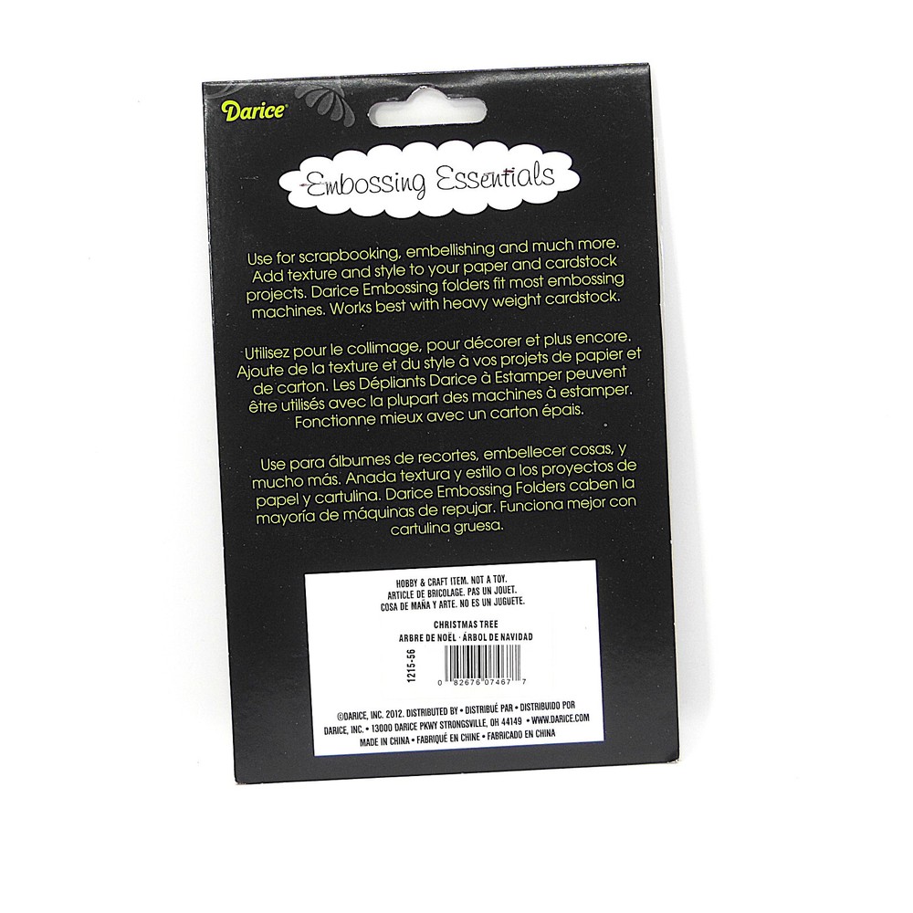 Retired Darice CHRISTMAS TREE Holiday Embossing Folder