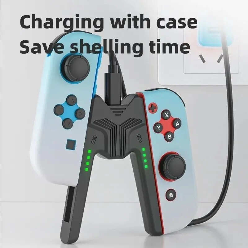 Joy-Con Controllers Mini Charging Grip Dock & Holder for Nintendo Switch OLED