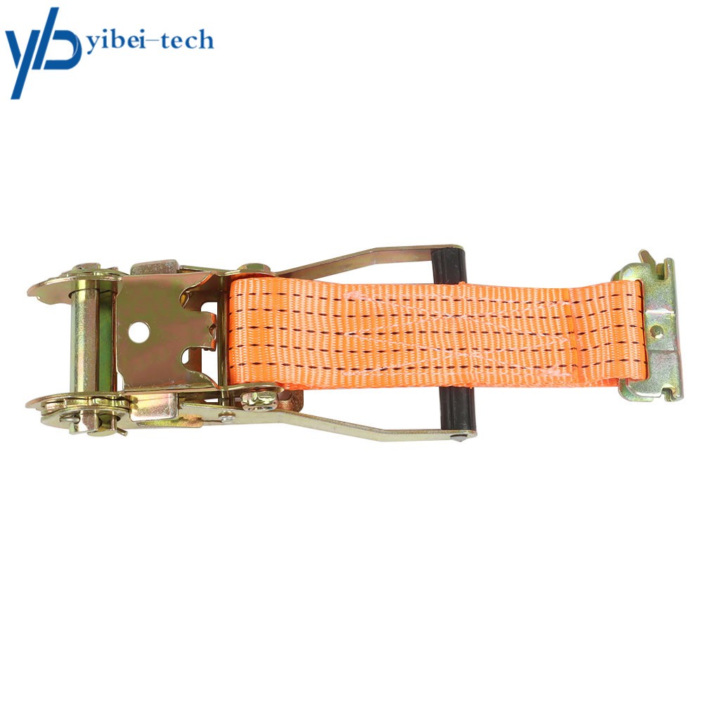8 Pack 2"×15' Orange E-Track Ratchet 4400 lbs Polyester Heavy Duty Strap