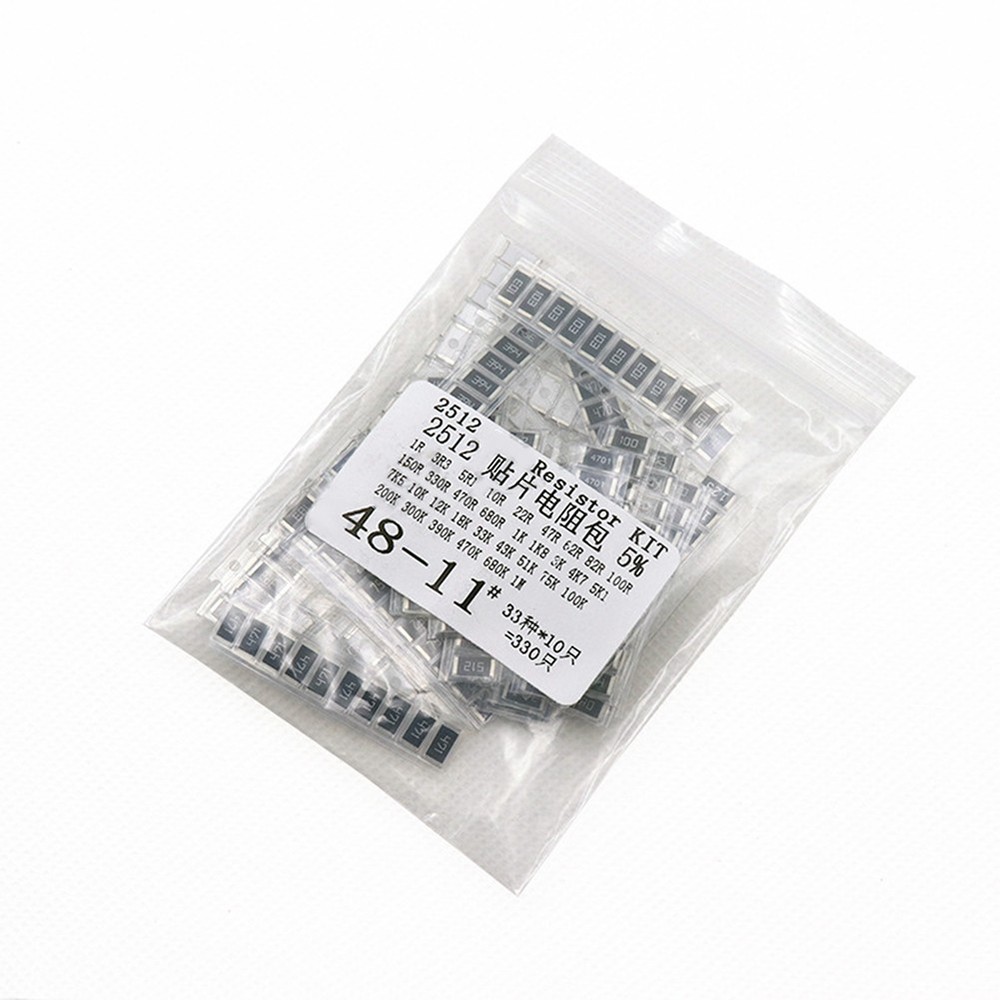 Assorted For SMD Resistor Kit 2512 330pcs 1R-1M Ohm 5% for DIY Projects