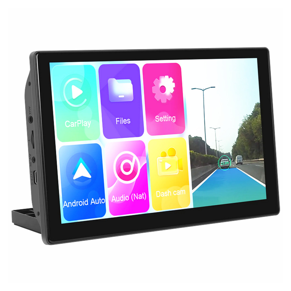 Car Monitor ADAS Front Dash Cam Foldable Wireless For Apple Carplay Android Auto