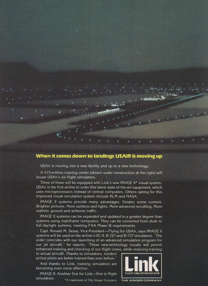 Aviation Magazine Print - Link Flight Simulators (1983)