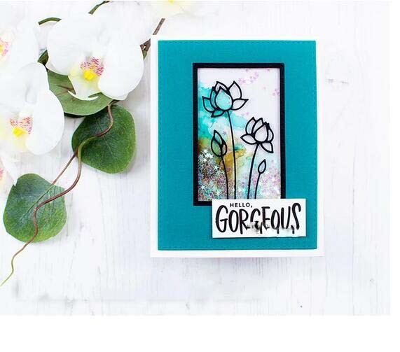 Metal Cutting Dies Flowers Rectangular Scrapbooking Frame Paper Craft Stencils