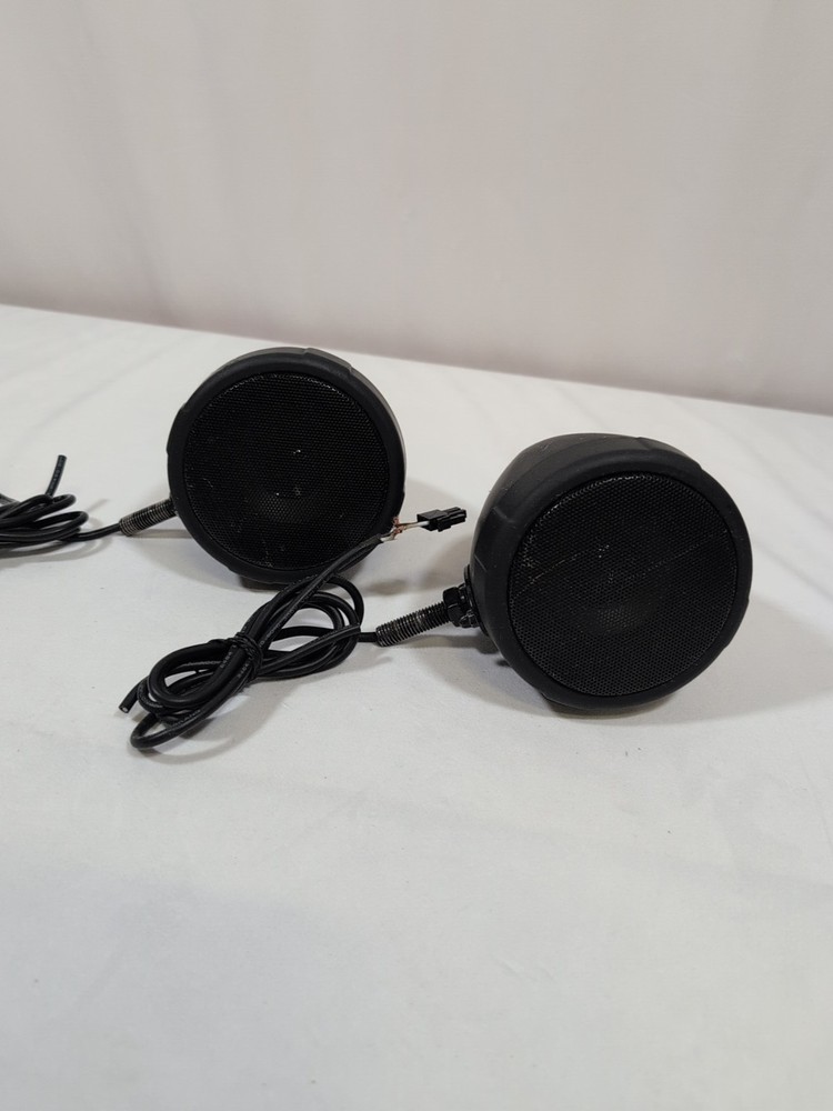 Motorcycle Speaker Set Black Universal Fit