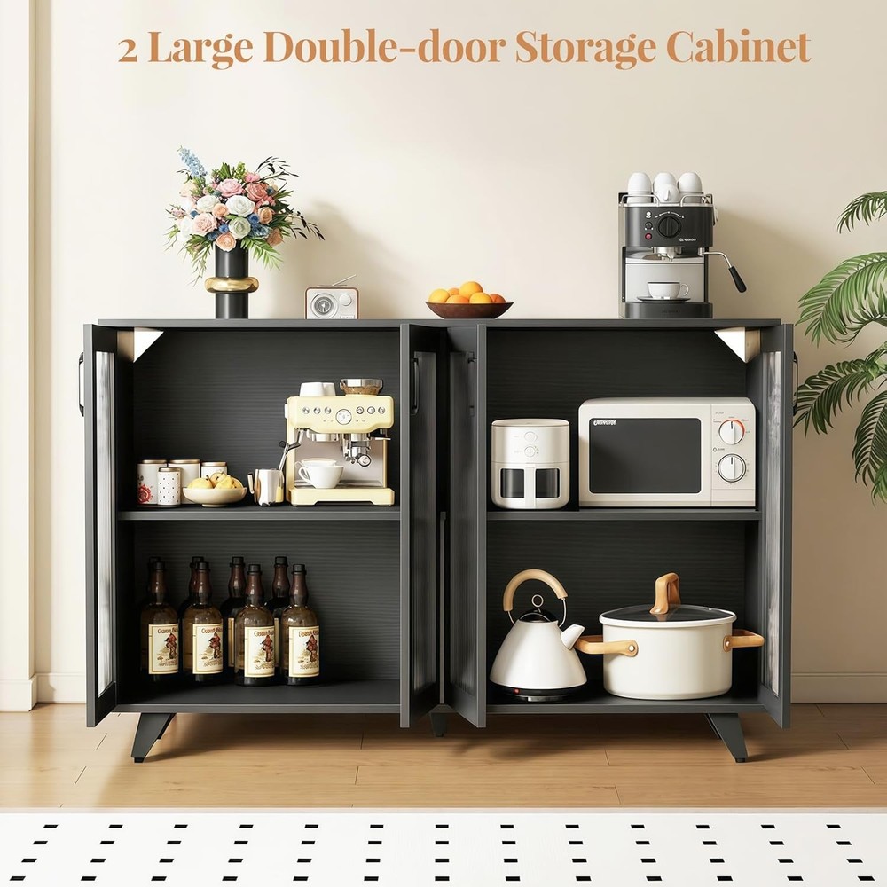 Kitchen Buffet Server Table Accent Sideboard Cupboard Server Buffet Console T...
