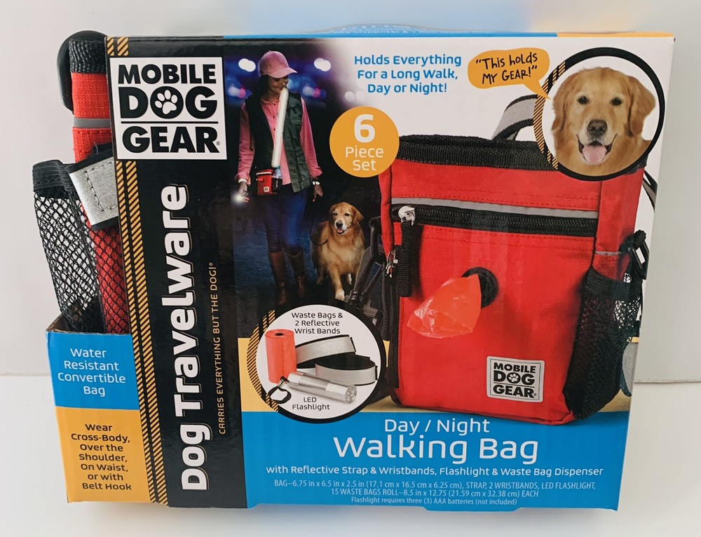 Mobile Dog Gear Day/Night Walking Bag Red