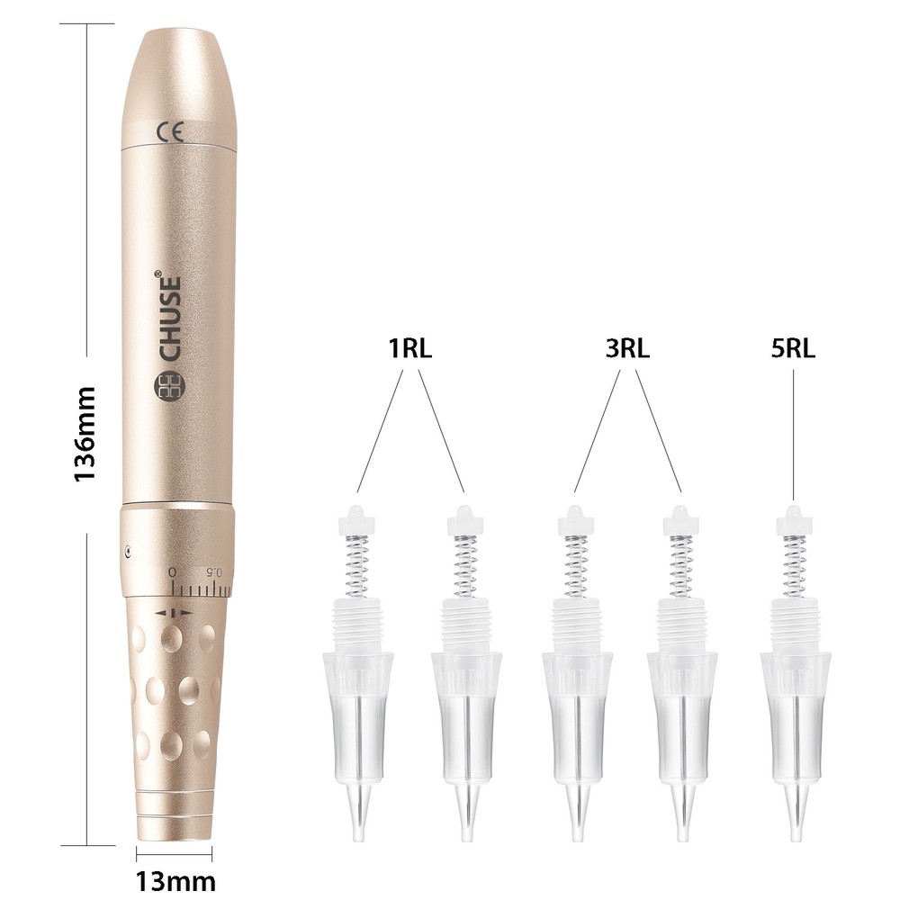 CHUSE C18 Mini Tattoo Machine Kits Permanent Makeup Eyebrow Lips Machine MTS