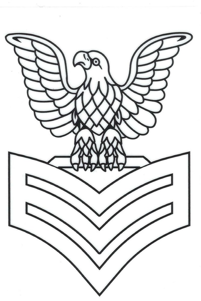 1ST CLASS  PETTY OFFICER STICKER DECAL PO1  E-6