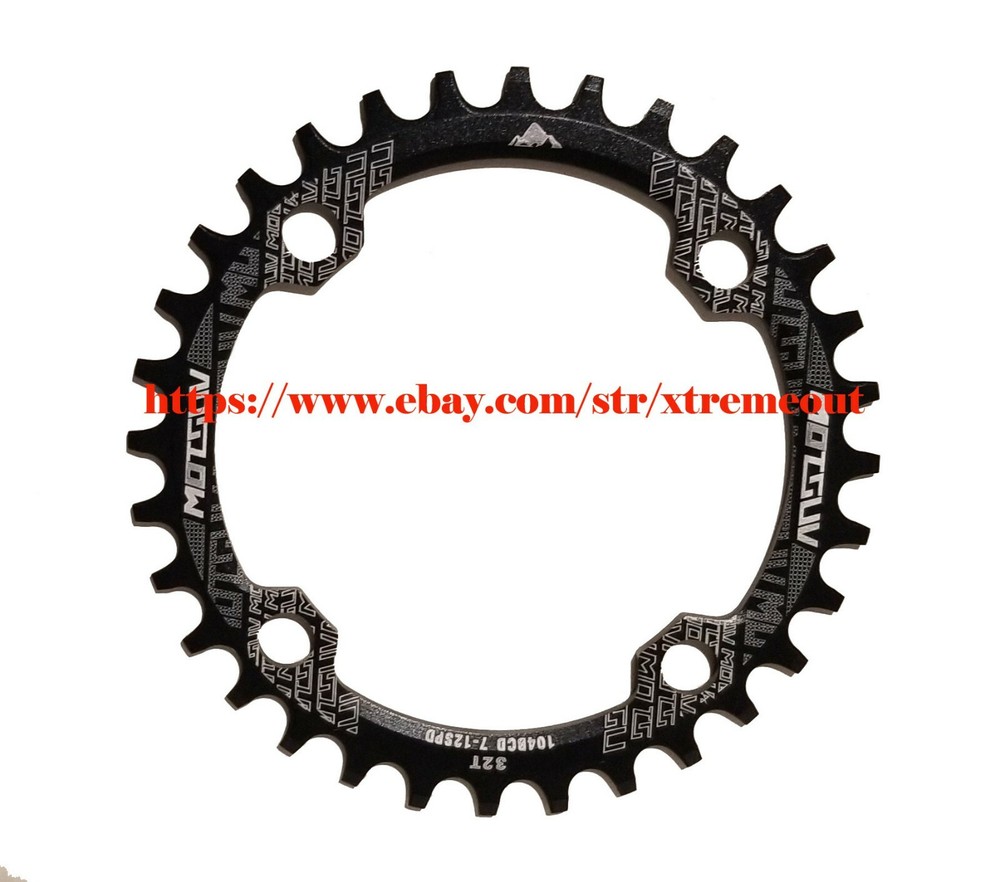 Single speed alloy crank chain ring replacement 104BCD Narrow Wide Pattern