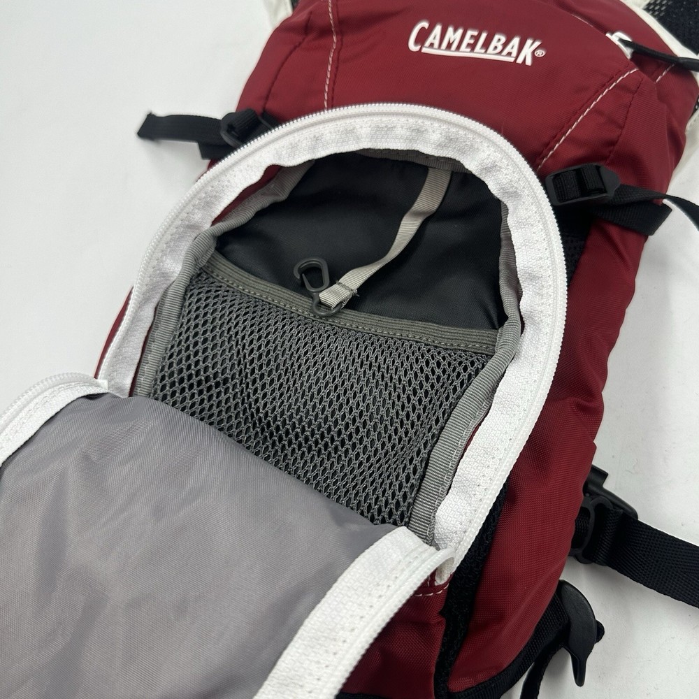 Camelback Backpack Red Mini Mule Kids Hydration Pack Black Flames NO BLADDER
