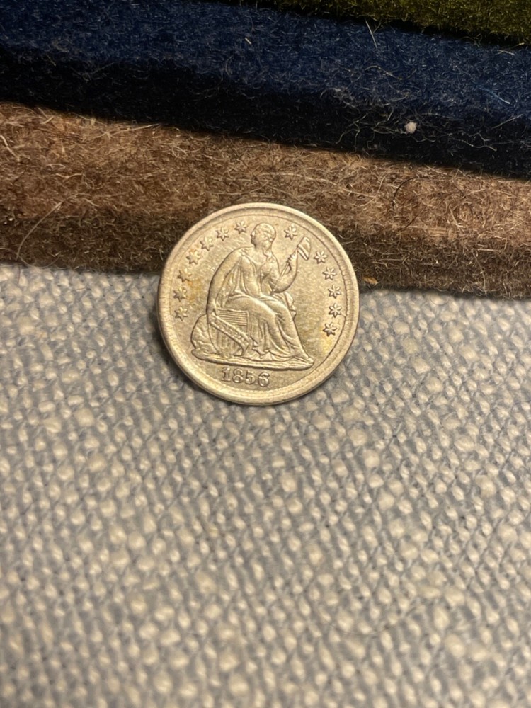 (#101359) Seated Liberty Half Dime:  1856.  AU+