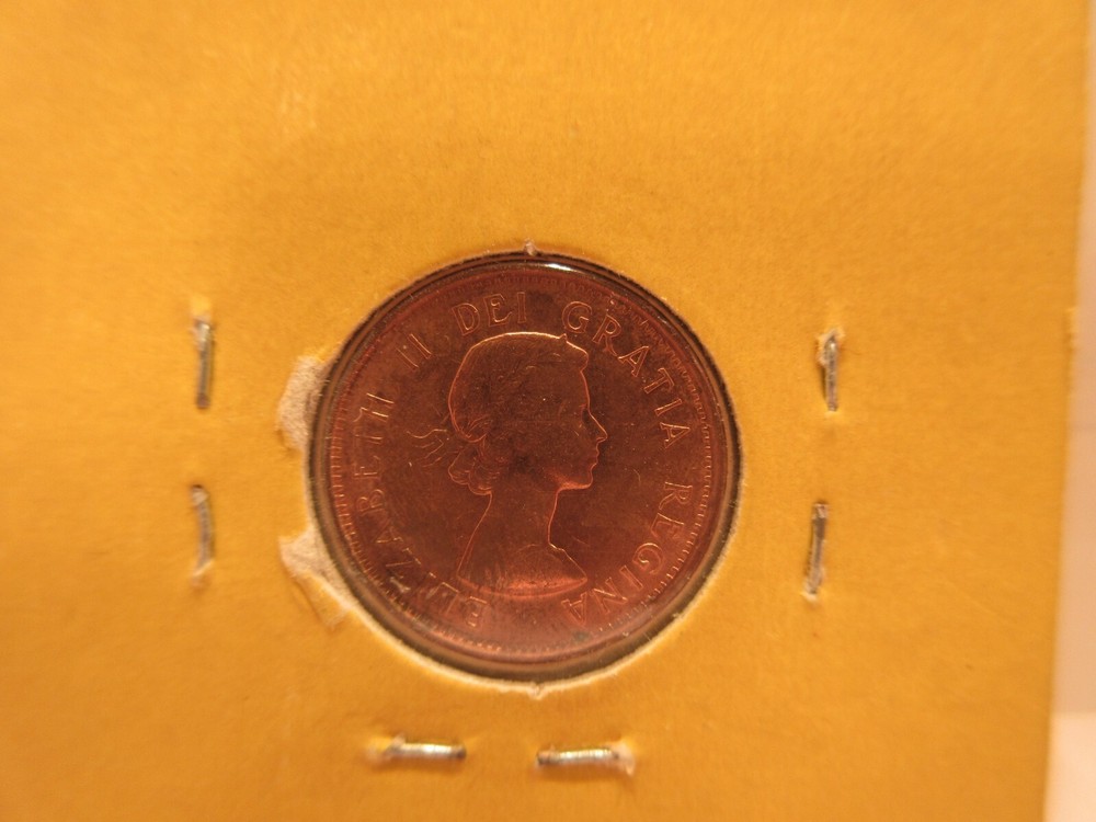 Error 1962 Canada Double Date One Cent Canadian Currency