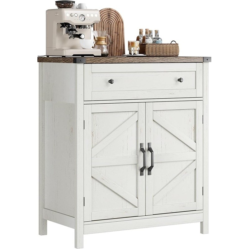 Storage Cabinet W/ Drawer Adjustable Shelf Sturdy Kitchen Bar Sideboard Unit New