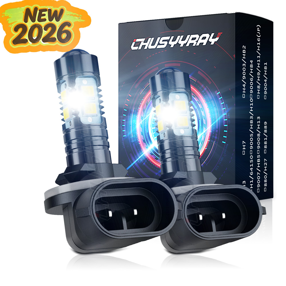 2 pack 881 LED Fog Light Driving Bulbs 862 886 889 894 896 898 Xenon White 6500K