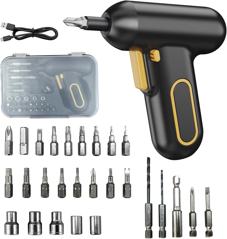 Mini Cordless Electric Power Screwdriver Lithium Tool Kit Drill Bit Rechargeable