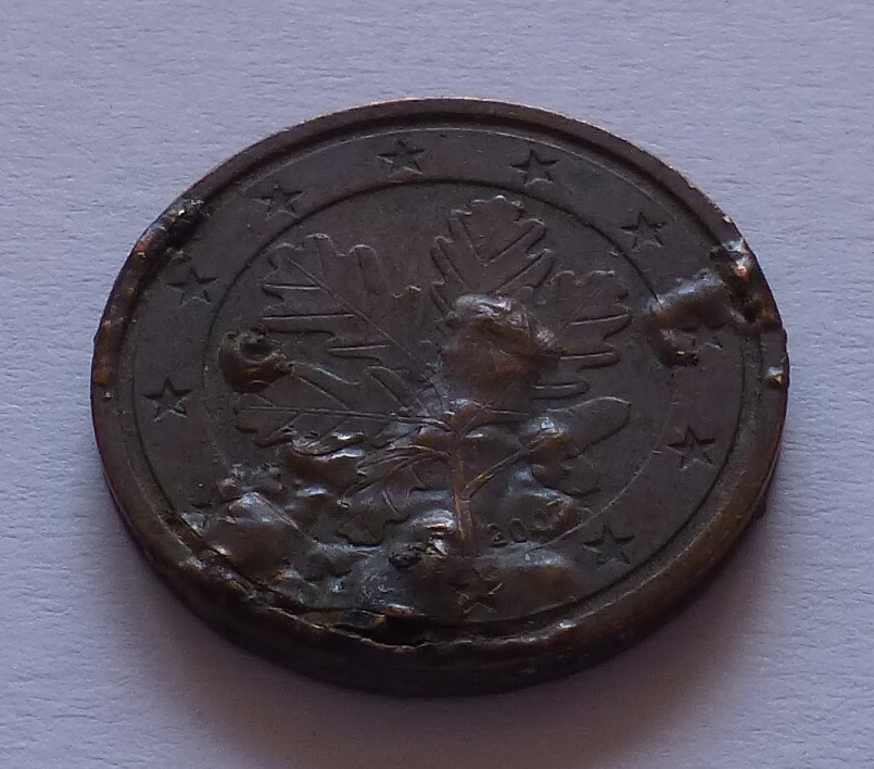 Error: Germany 2 Euro Cent 2007, Mint error