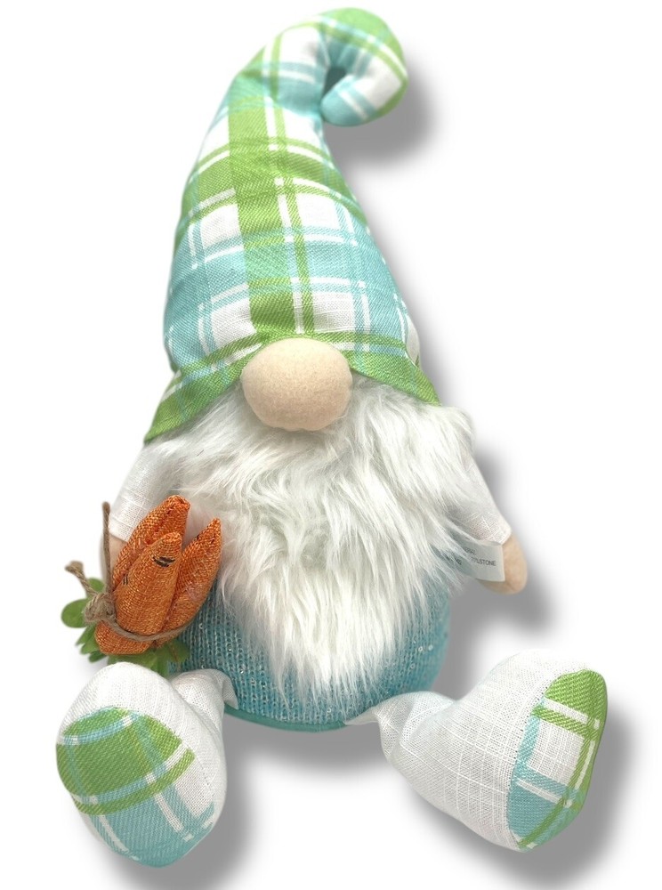 Northlight Spring Gnome with Green And Blue Hat