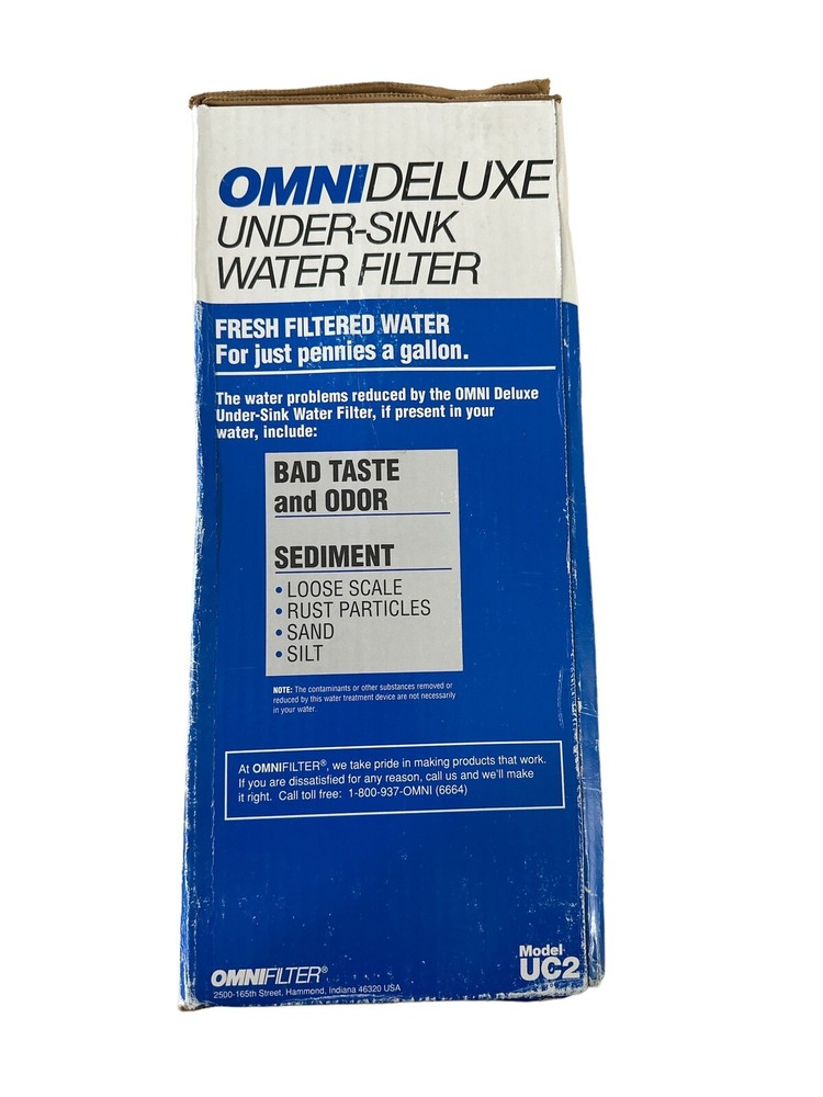 OMNI Model UC2 BLUE HOUSE UNDER SINK Do It Yourself MOUNT WATER FILTER KIT