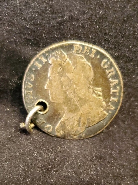 1734 Silver Sixpence Charm