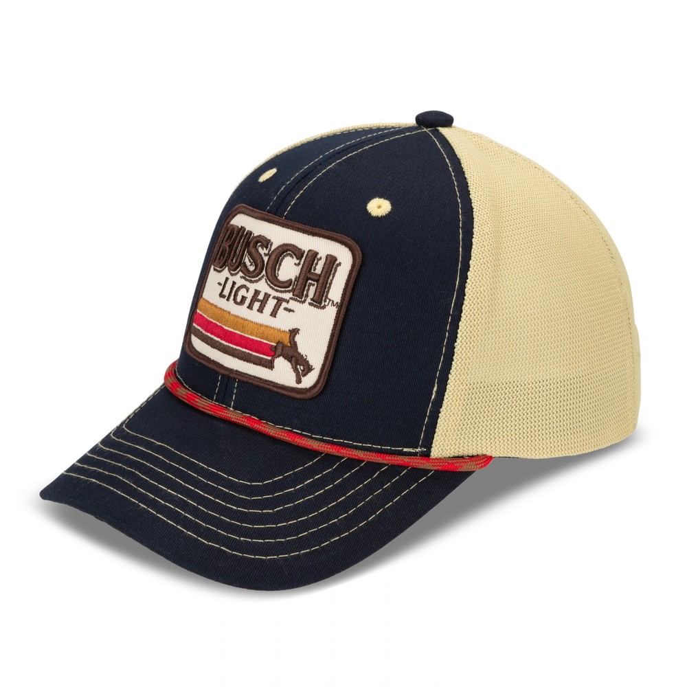 Busch Light Striped Cowboy Embroidered Patch Hat Multi-Color