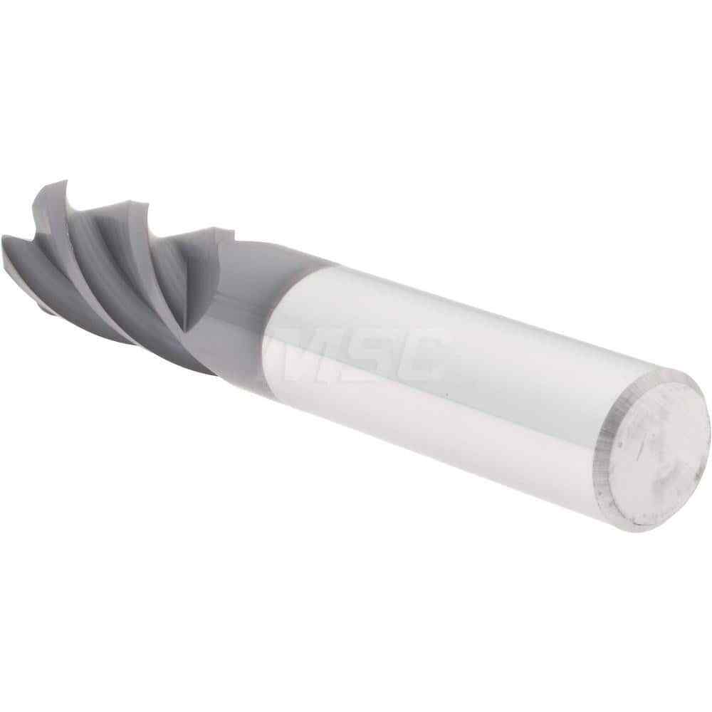 Accupro 1/2" Diam 4 Flute Single End Solid Carbide 0.09" Corner Radius End Mi...