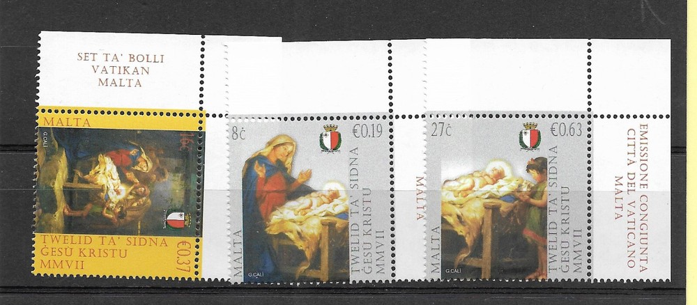 (J444) VATICAN JOINT ISSUE : 2007 Joint issue with Monaco : Christmas