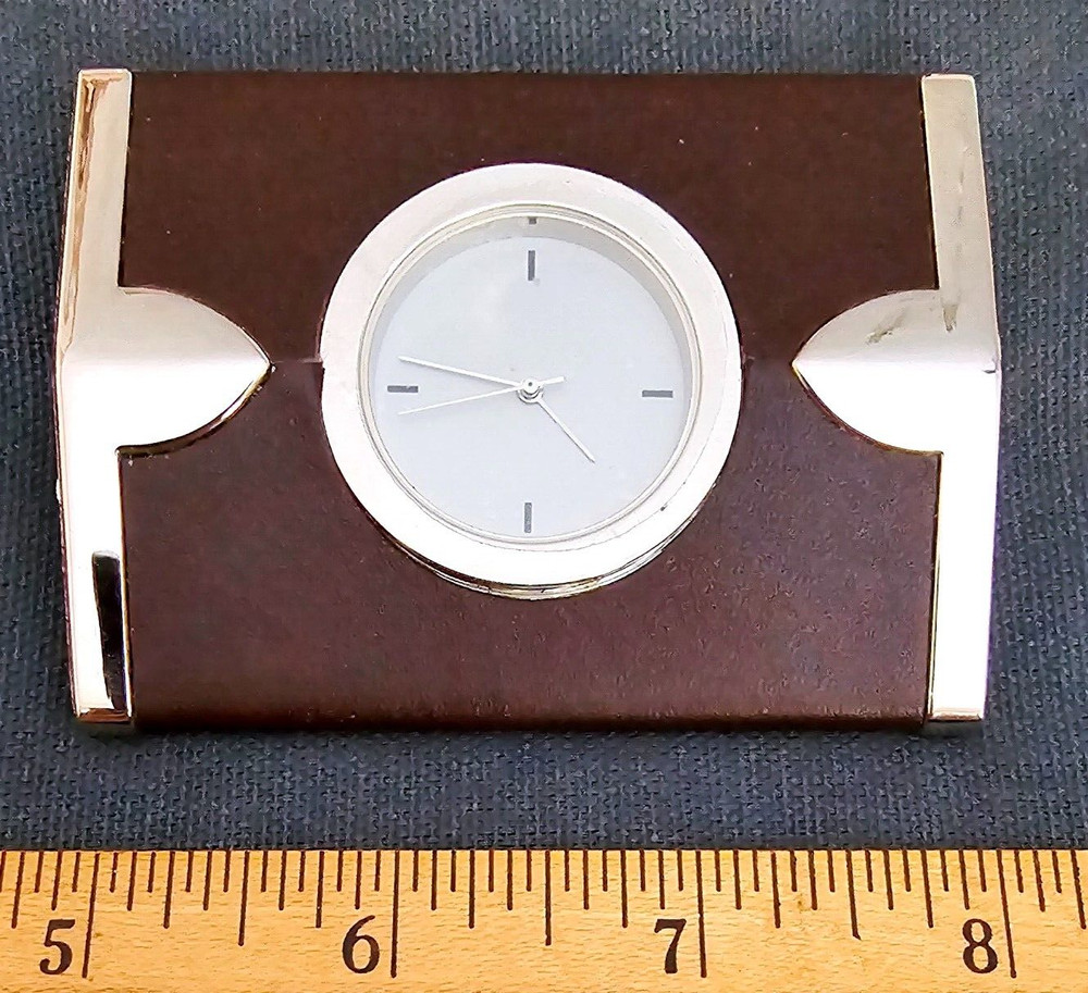 Older Desktop Clock Paperweight