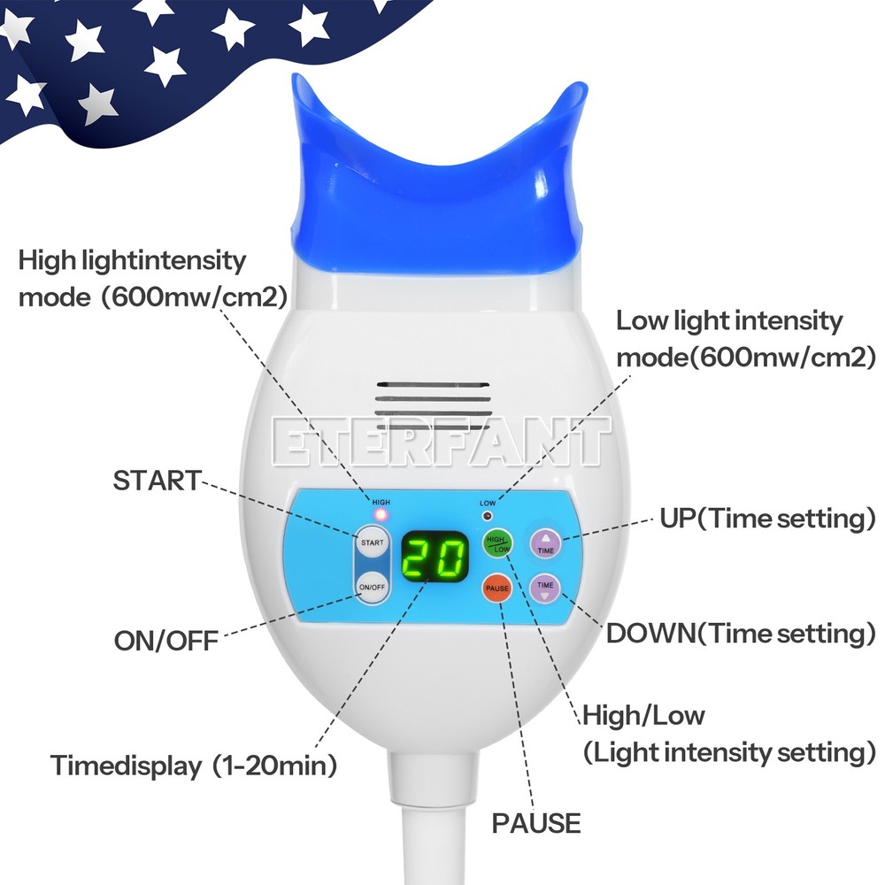 Dental Mobile Teeth Whitening Machine LED Light Accelerator Lamp Bleaching US