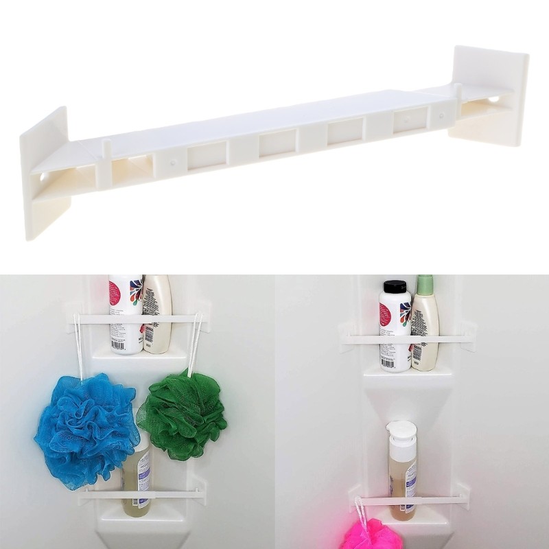 Adjustable RVs Shower Storage Bar on Corner Organizers Rack Durable