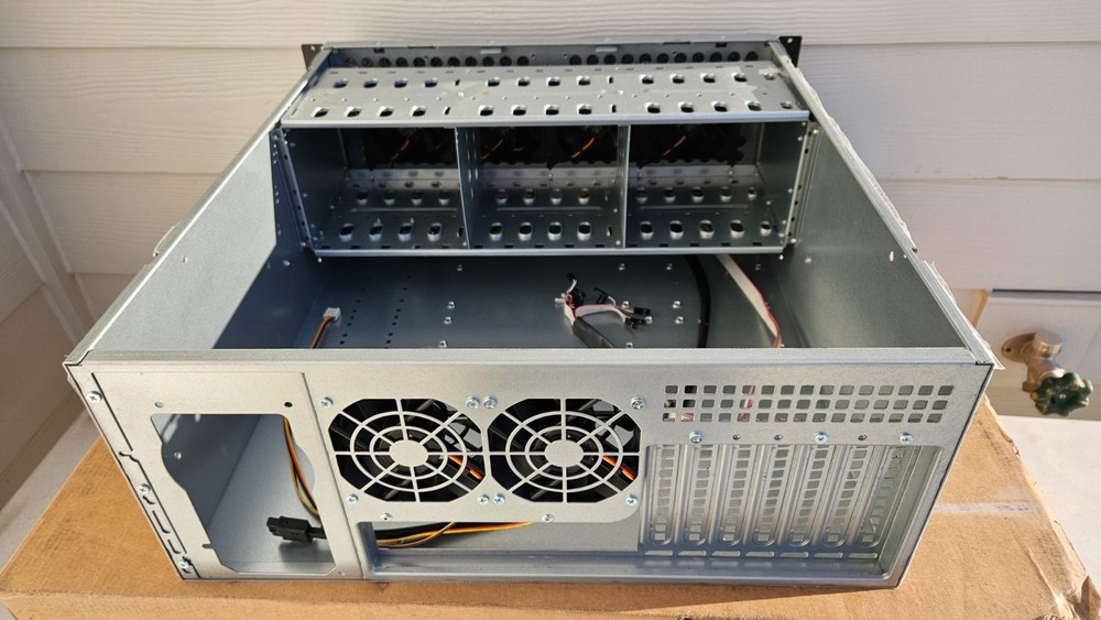 4U Rackmount Server Ai 19" Short Depth Chassis Computer Case 15-Drive Bays