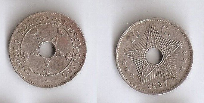 Belgian Congo 10 centimos 1927