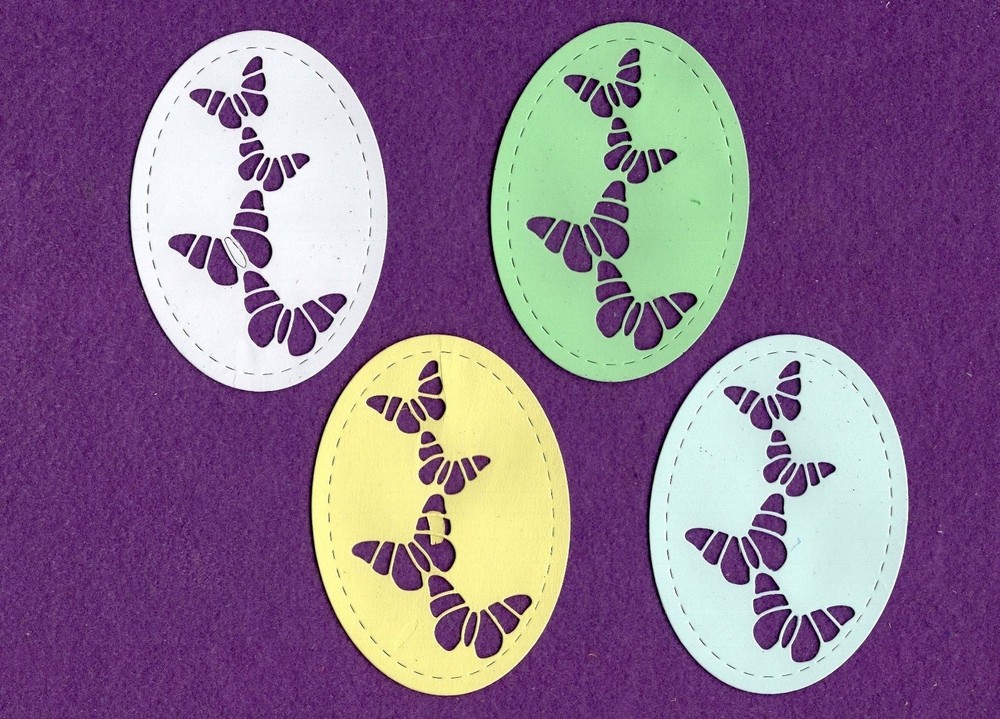 BUTTERFLY OVAL die cuts scrapbook cards