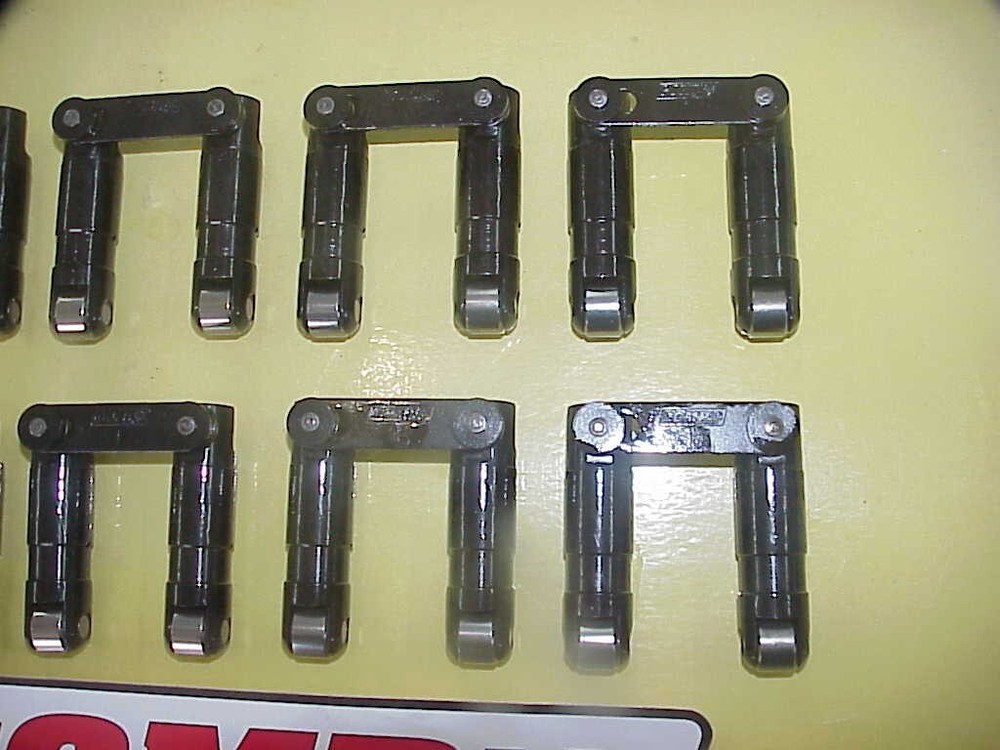 16 NEW Comp Cams 842" DLC Coated Centered Solid Roller Lifters L@@K