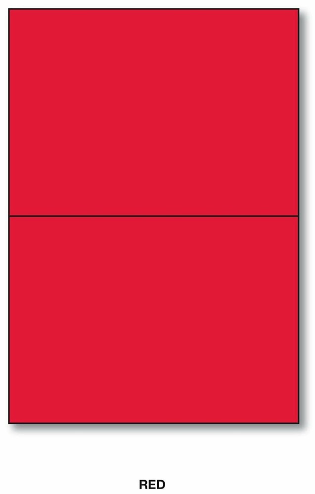 Blank Red 5 x 7" Greeting Cards with White A7 Envelopes - 25 per Pack