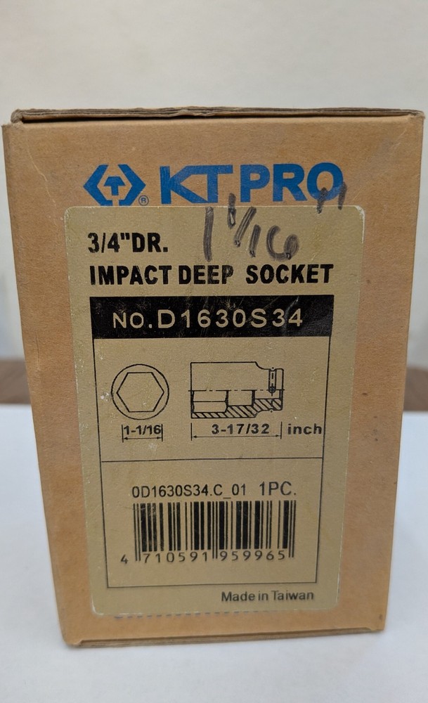KT PRO 3/4" DR IMPACT DEEP SOCKET 1 1/16