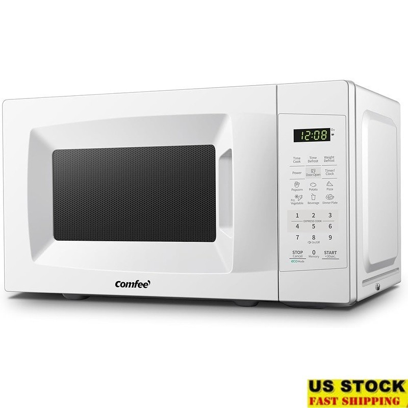 Two-Step Child Lock Mute Function Microwave Oven Countertop 700W W/ Express Cook
